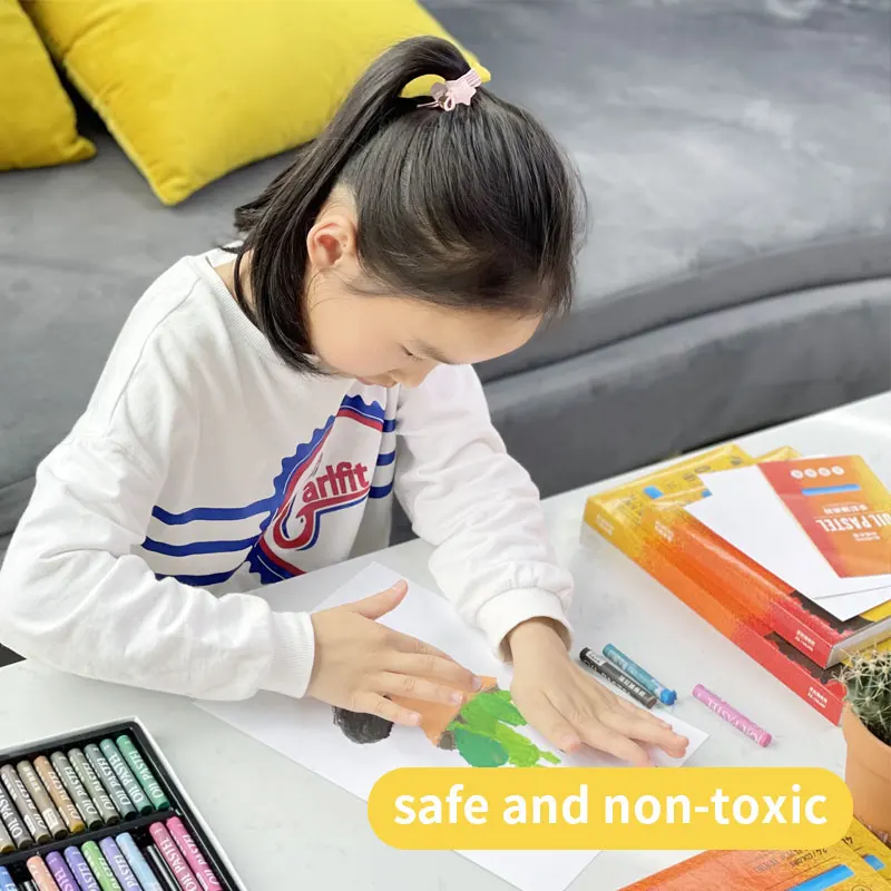 Paul Rubens Oil Pastel 12/18/24/36/48 Vibrant Colors Set for Kids Soft Easy To Use Safe and Non-toxic Children School Supplies