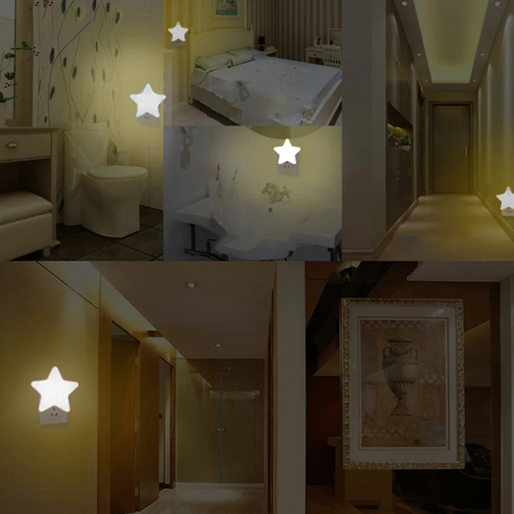 Modern Star Shape Wall Light LED Induction Lamp Nightlight Automatic Switch Light Sensor Household Supplies Energy Saving