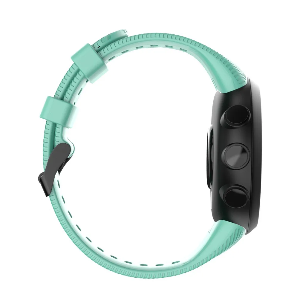 Ouhaobin мягкий сменный силиконовый ремень для Garmin Forerunner 45S умный Браслет 18 мм ремешок черный серебристый Пряжка 913#2