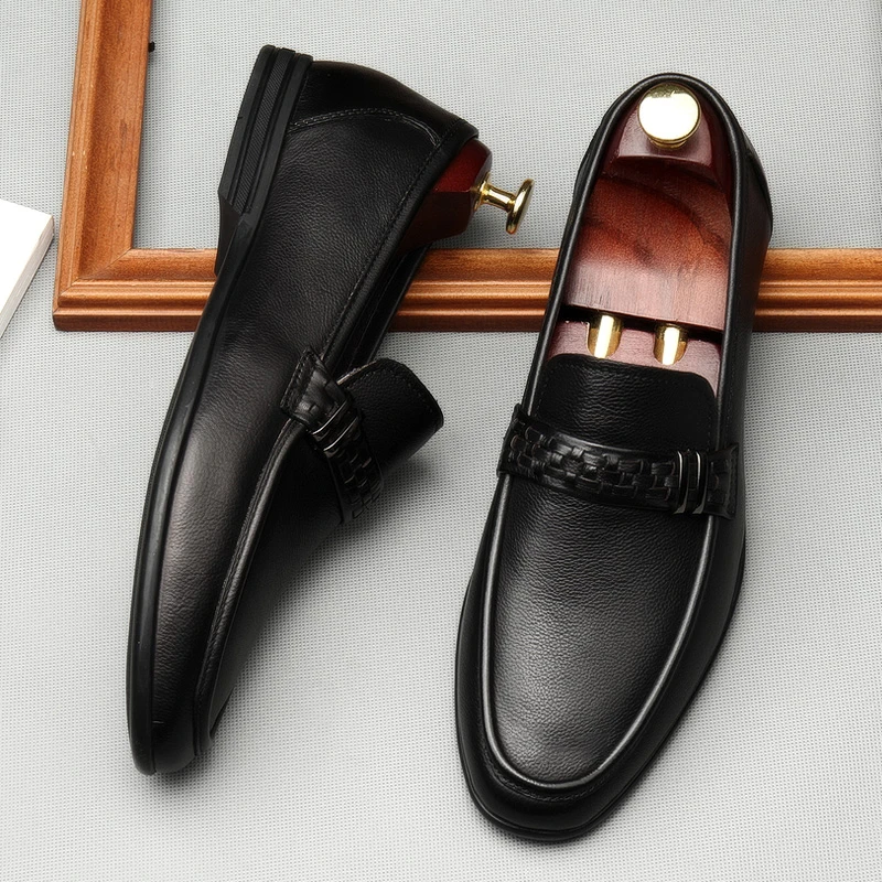 Повседневные Вечерние туфли коричневого и коричневого цвета; удобные дизайнерские плетеные деловые итальянские мокасины; коллекция года; мужские брендовые итальянские офисные туфли высокого качества