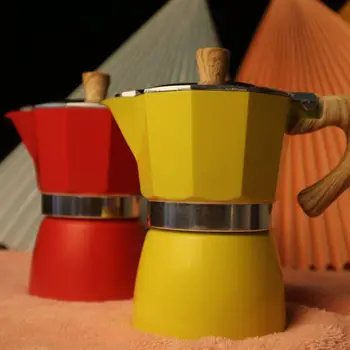 

Cooking Moka Espresso Octagonal Coffee Maker Aluminum Percolator Stove 3/6 Cup Top Pot Household Kitchen Bar Supplies