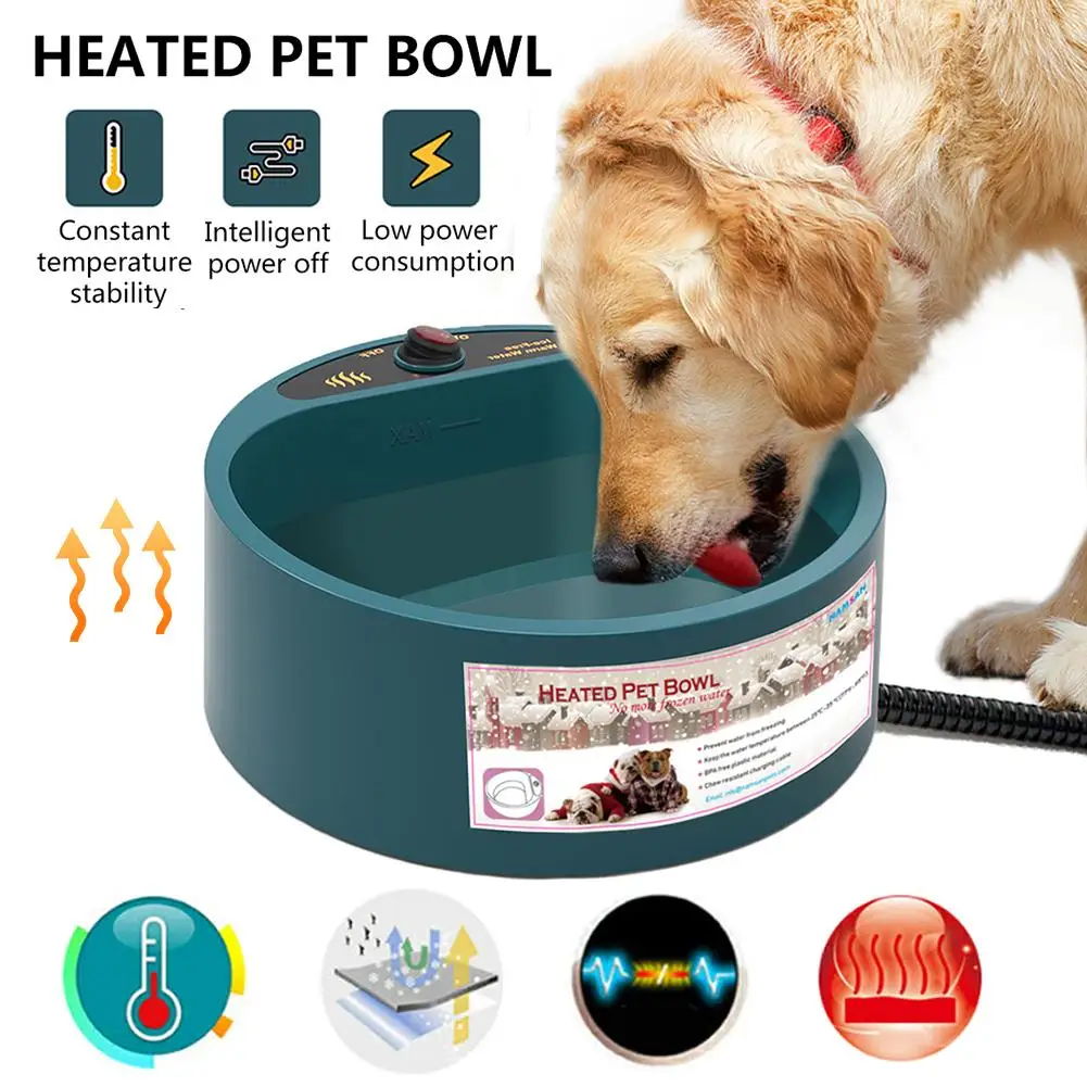 

Dog Bowl Heating Feeding Feeder Water Bowl Pet Dog Cats Puppy Winter Heating Pet Feeder Food Container Dogs Feeding Bowl