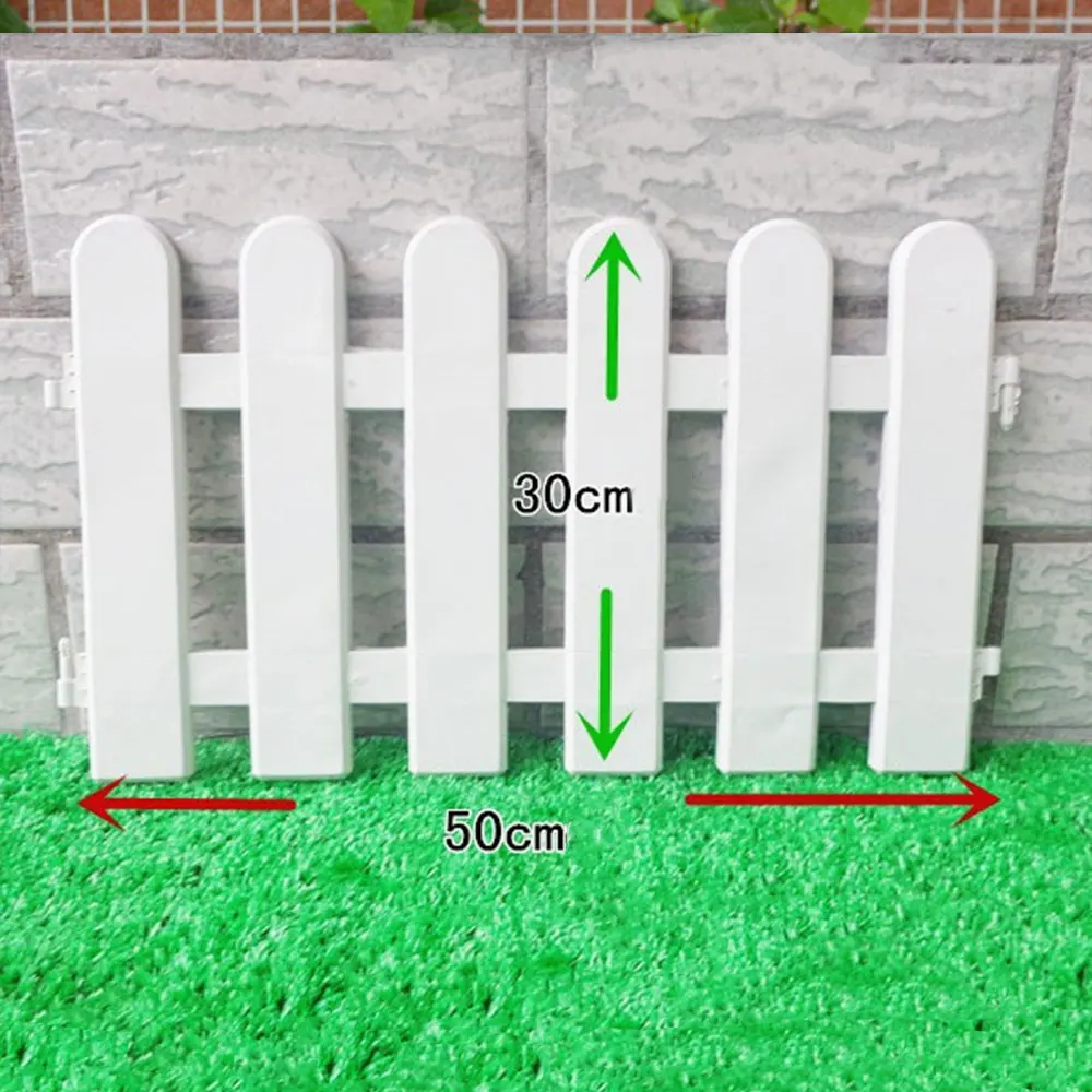 Plastic Fence 50*30cm Xmas Decor Gardening DIY Christmas Tree Fence Beautiful White 1 Pcs Festive Supplies Lawn Fashion