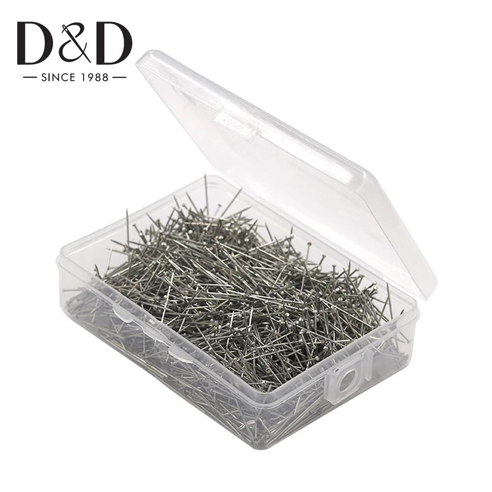 

1600pcs Stainless Steel Dressmaker Straight Quilting Pins Fine Satin Ball Head Pins 26mm for Jewelry Making DIY Sewing Tools