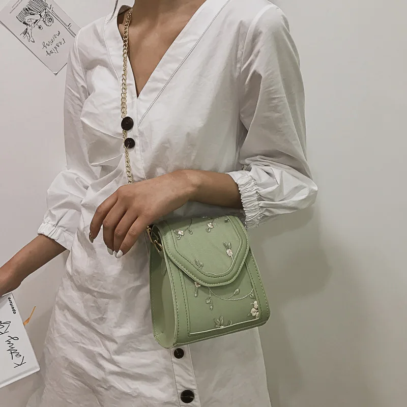 

Summer Lace Embroidery Chain Bag Women's 2019 New Style Korean-style Versatile Shoulder Fashion Small Square Bag Fashion