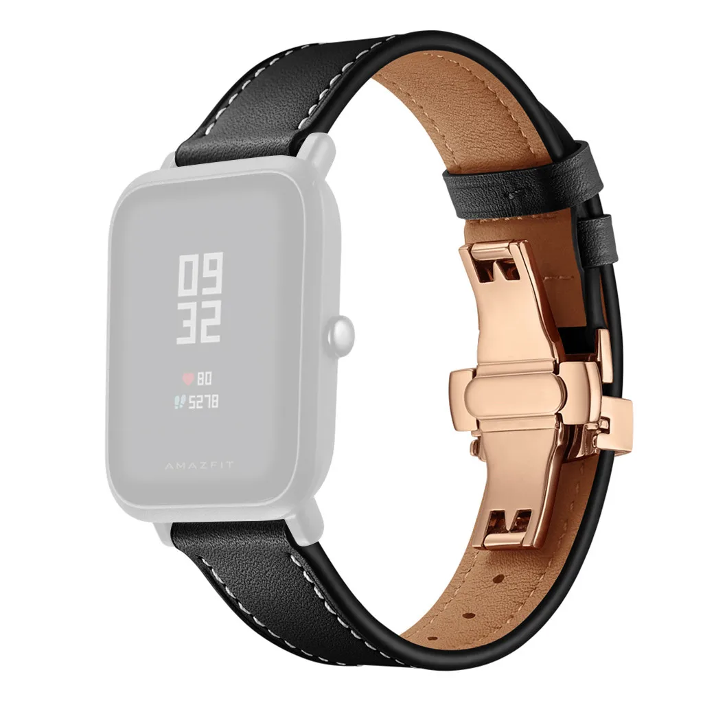 Для samsung galaxy watch QuickRelease мягкий Премиум кожаный ремешок сменный ремешок для Huami Amazfit Bip для amazfit bip ремешок - Цвет: A