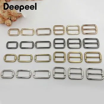 

Deepeel 5pcs Square Metal Buckle for Bag Backpack Webbing Straps Metal Slider Tri Glide Adjuster Buckles Clasp DIY Leather Craft