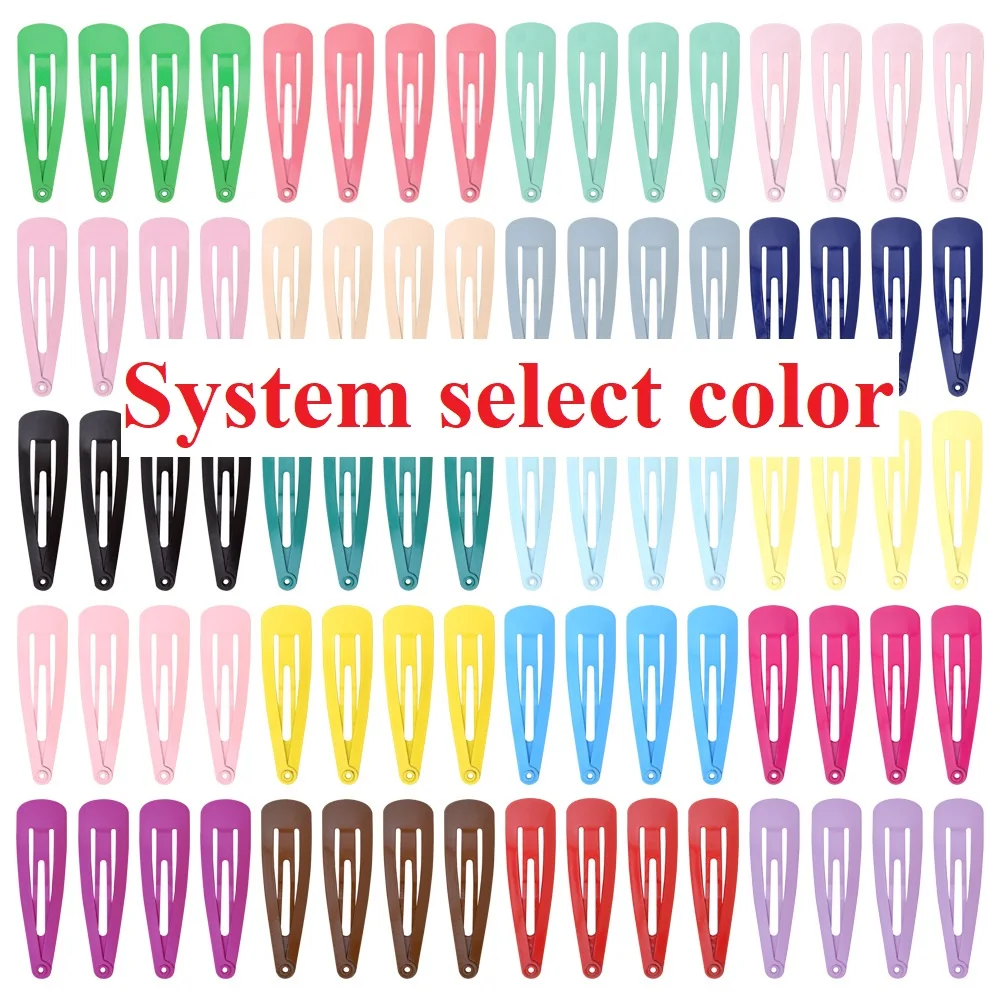MIX Color 1 комплект = 20/40 шт. модная заколка для волос в сеточку с водяными каплями и милые заколки эмаль Головные уборы BB женские аксессуары для волос для девочек - Цвет: MIX Color