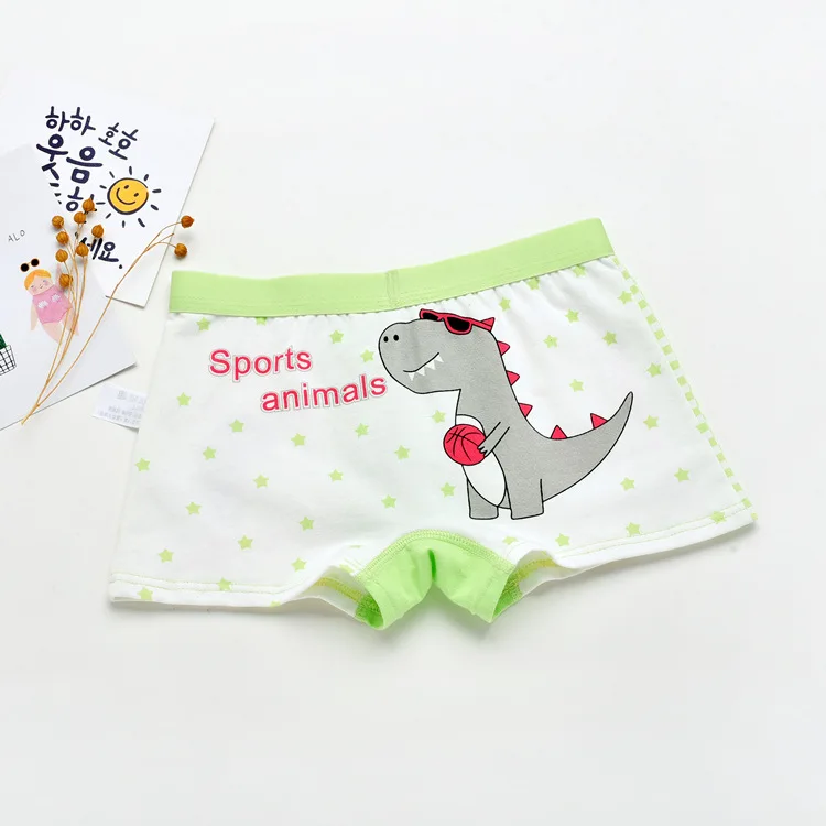 2PCS/Lot Cotton Soft Comfortable Cartoon Underwear for Children Cute Animals Print Kids Panties Girls Boys Boxer Briefs