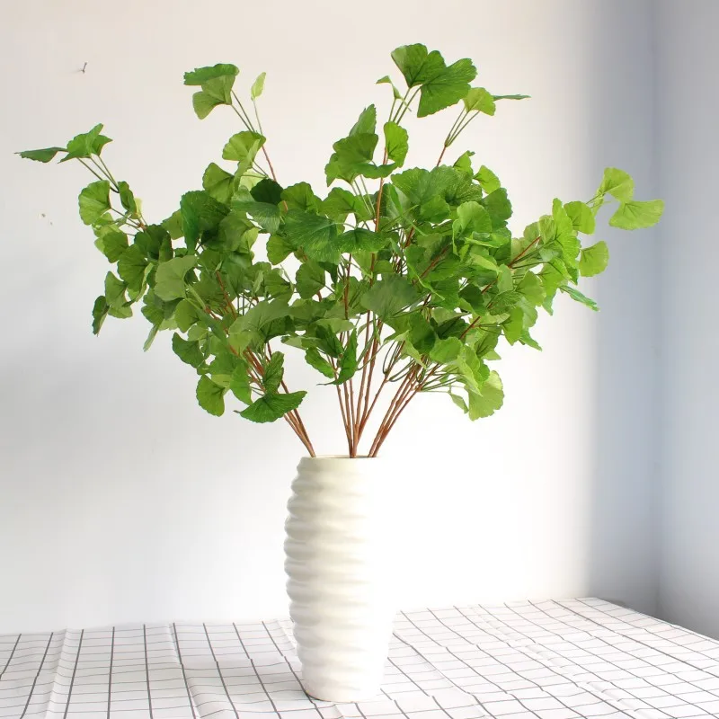 Simulation Plant Ginkgo Leaf Fake Flower Artificial Leaf Home Garden Decoration Wedding False Flower