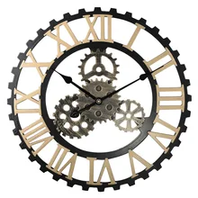 Настенные часы в американском ретро стиле, настенные часы В индустриальном стиле, антикварные настенные часы для декора гостиной, настенные часы,, товар