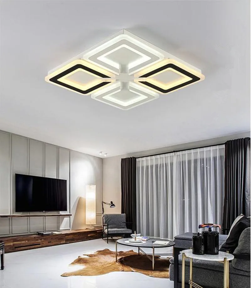

Modern minimalist led square ceiling lamp ultra-thin personality acrylic bedroom ceiling lamp study fashion living room lamp
