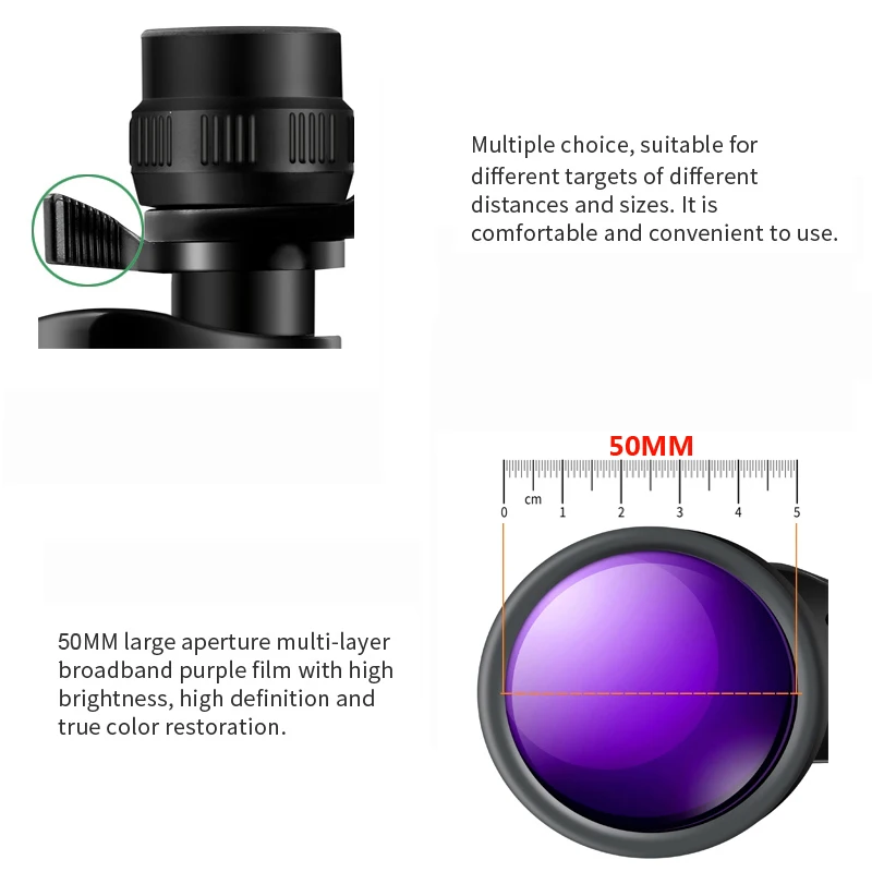 Borwolf 10-30X50 High Magnification HD Professional Zoom powerful Binoculars Light night vision for hunting telescope monocular 5
