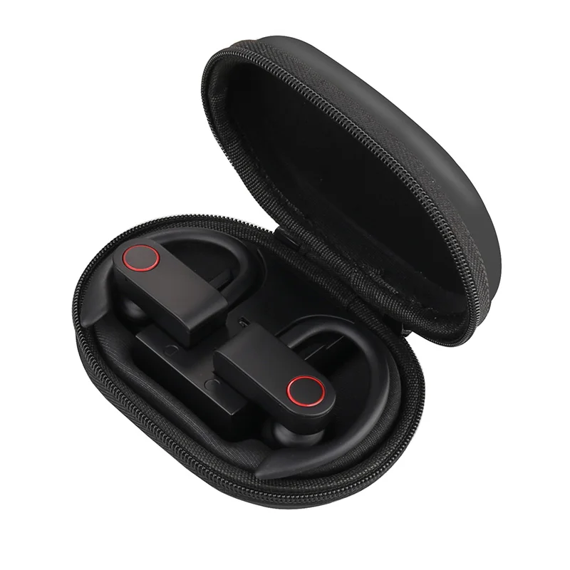black TWS 5,0 Bluetooth 9D стерео наушники беспроводные наушники CVC шумоподавление водонепроницаемые наушники спортивные наушники с двойной микрофон - Цвет: black
