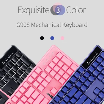 

G908 Side Character Mechanical Gaming Keybaord 104 PBT Keycaps USB Wired Gamer Keyboard For PC/Laptop With Black/Red Switch