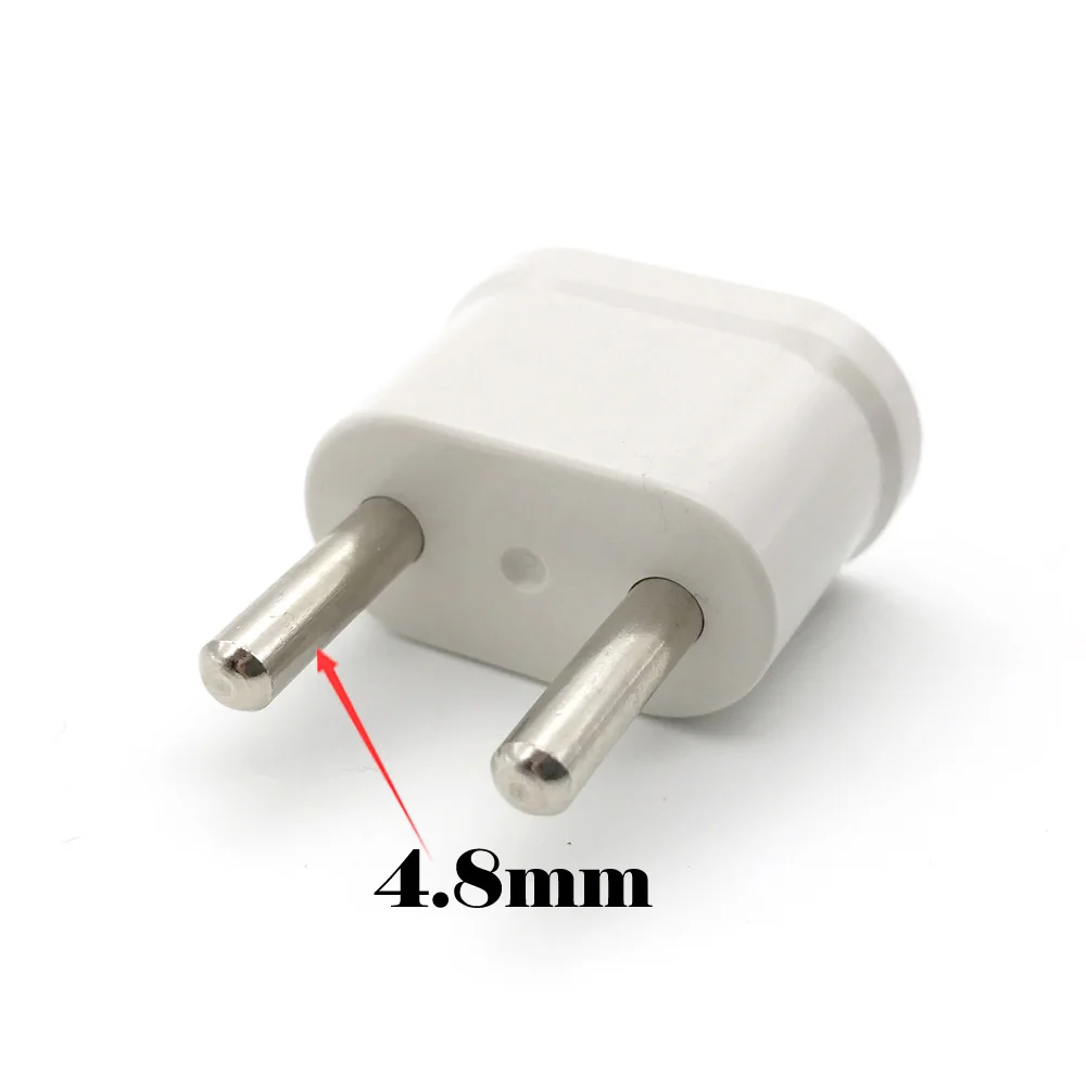 4.8mm US USA EU EURO Europe Travel Power Schuko Plug Adapter Charger Converter USA converter AC Outlet Electrical Socket - Цвет: EU Plug