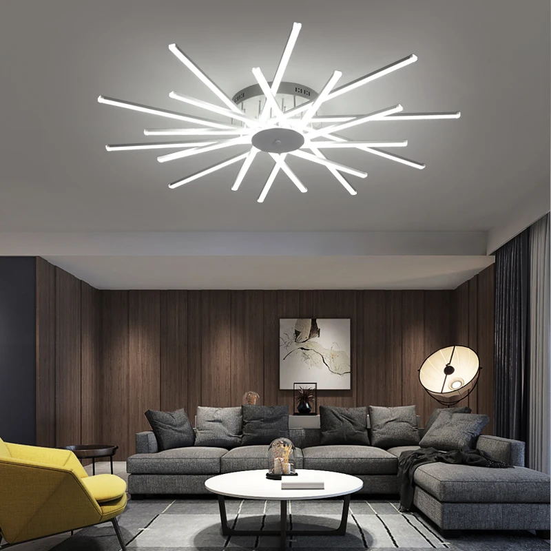 2020 New postmodern simple LED ceiling light decorative acrylic creative bedroom living room ceiling light Home Lamp Fixtures grey chandelier