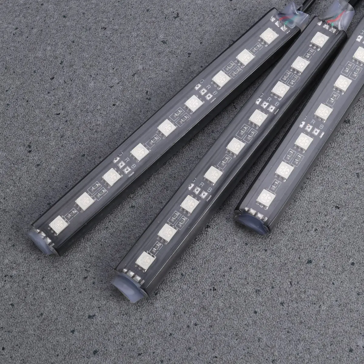 Многоцветный интерьер автомобиля атмосферу неоновые огни лампы полосы 9LED беспроводной ИК пульт дистанционного управления