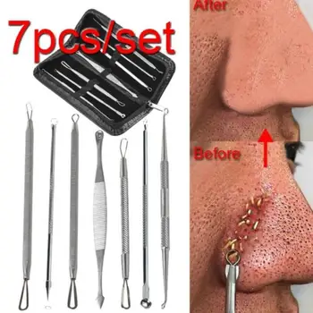 

3 4 5 7 8 Pc Stainless Steel Blackhead Remover Tool Whitehead Pimple Spot Comedone Acne Extractor Remover Popper Face Tool Kit