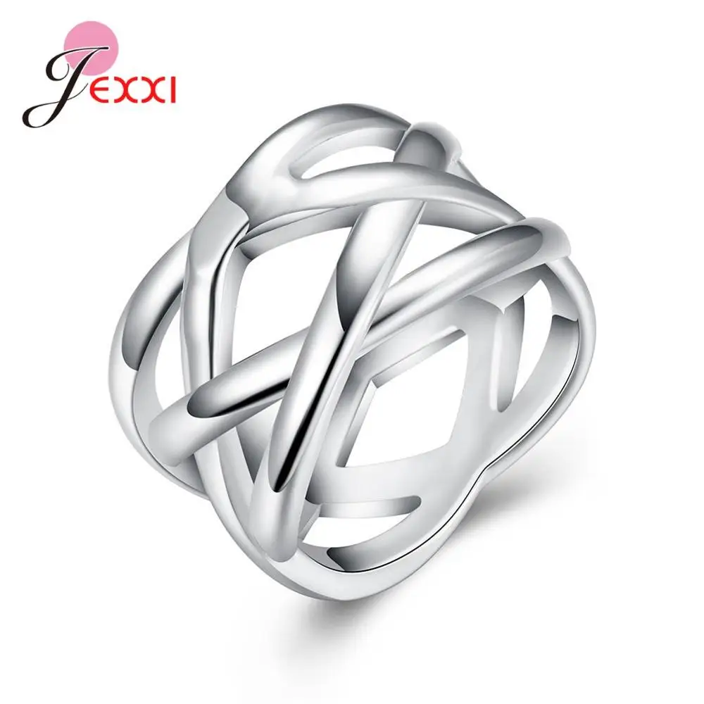

Bohemian Vintage 925 Sterling Silver Geometric Irregular Rings For Women Wedding New Statement Rings Anillos Mujer Jewelry