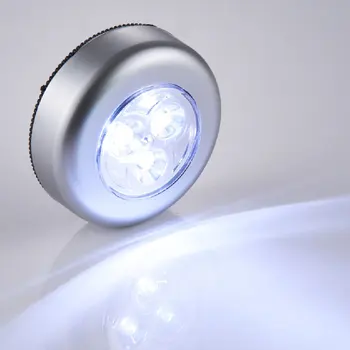 

3-LED Under Cabinet Mini Touch Control Led Lamp Ceiling light Closets Cabinets Night Light Led Energy Saving Car Lamp
