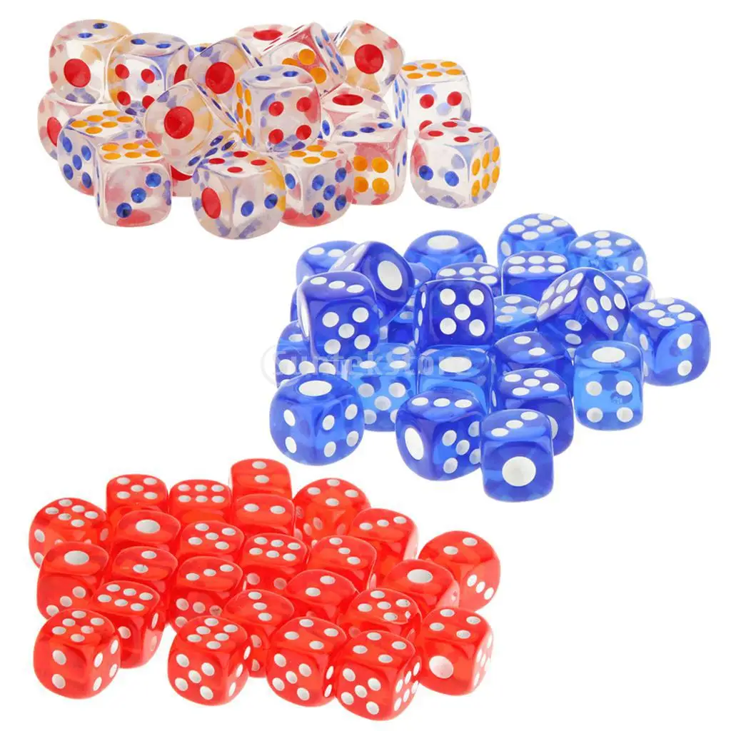 

16 Transparent Points Roll Nightclub Bar KTV Entertainment Dice Cup Acrylic Multi-color Selectable 1.6 Cm