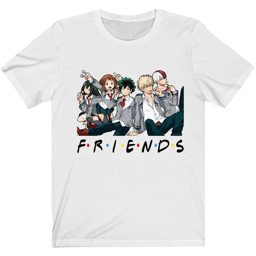 Japanese Anime Boku No Hero Academia Friends T Shirt Women T-shirt t shirt palm angels