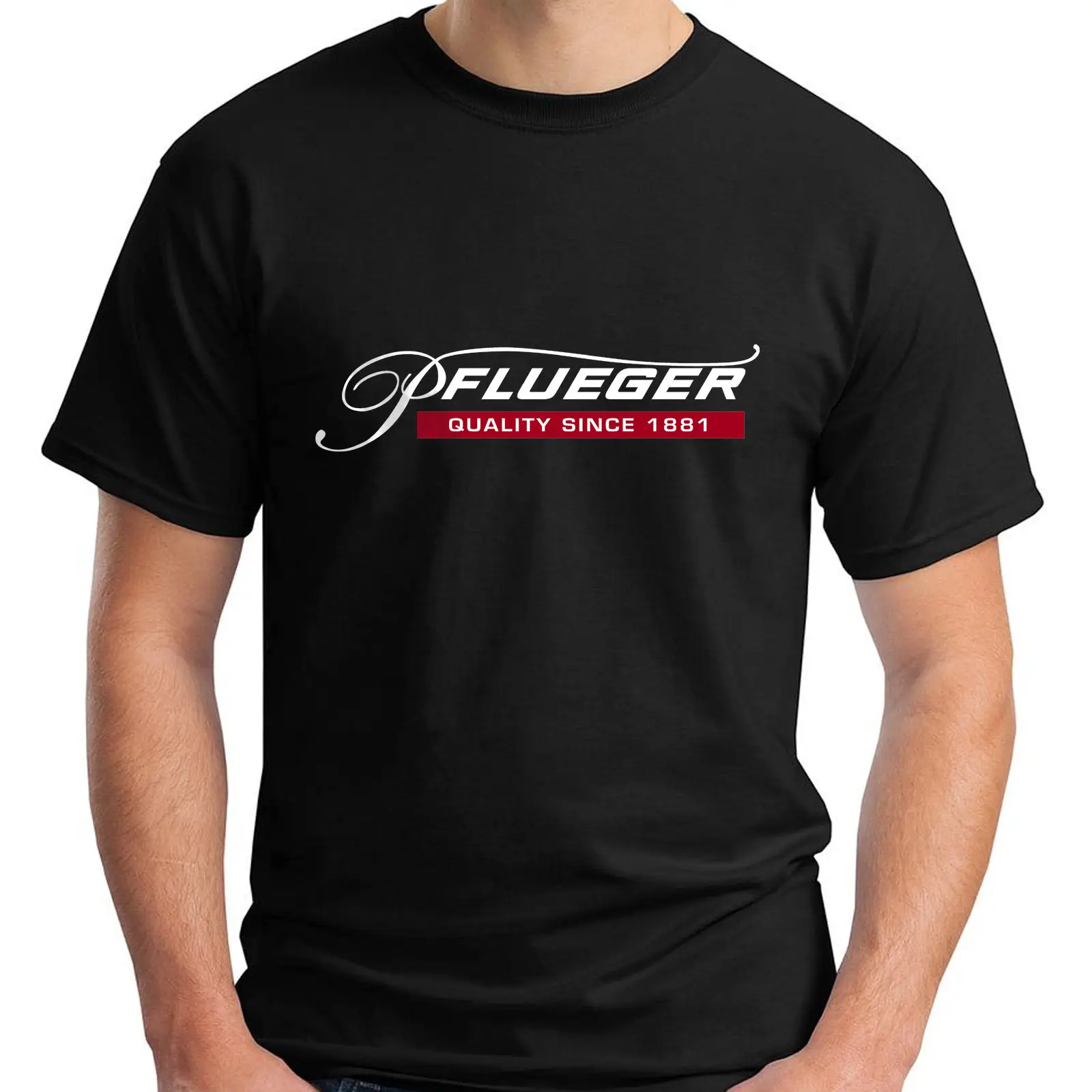Новинка Pflueger Reel Fishinger логотип короткий рукав Черная Мужская футболка S 3XL