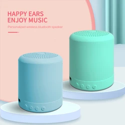 Mini haut parleur intelligent Portable, compatible Bluetooth, FM, MP3, Recharge de musique, caisson de basses stéréo, Macaron arc en ciel, couleur bonbon 