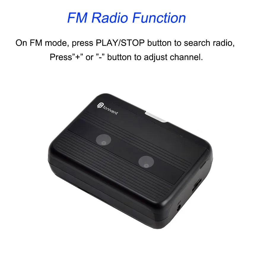 Portable Bluetooth Cassette Player FM Radio Bluetooth cassette player tape cassette Transmitter Player For Speaker Headphone