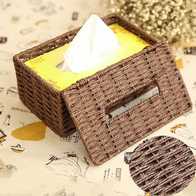 Upgrade your space with the Rattan Tissue Box Cover