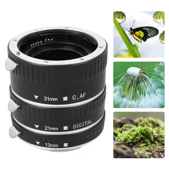 

Aluminum Automatic Focusing Macro Lens Contacting Adapter Ring 13mm + 21mm + 31mm for Canon EOS Mount Camera