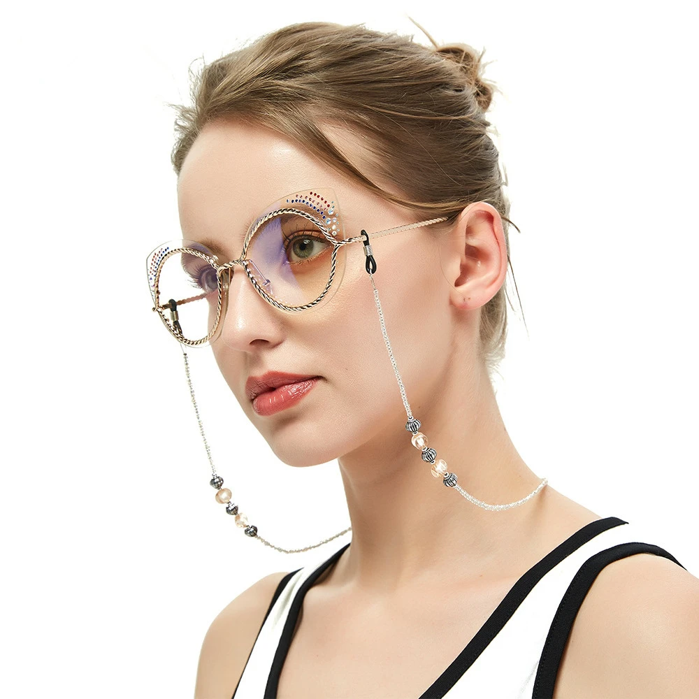 

Retro Handmade Beaded Eyeglass Chains & Lanyards Sunglasses Reading Glasses Cord Anti-slip Eyewear Accessories New Arrival