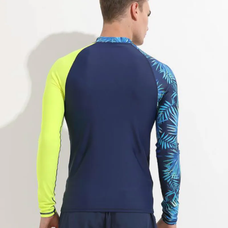 Мужская водоотталкивающая футболка с длинным рукавом и лайкрой|swimming shirt men|mens swim