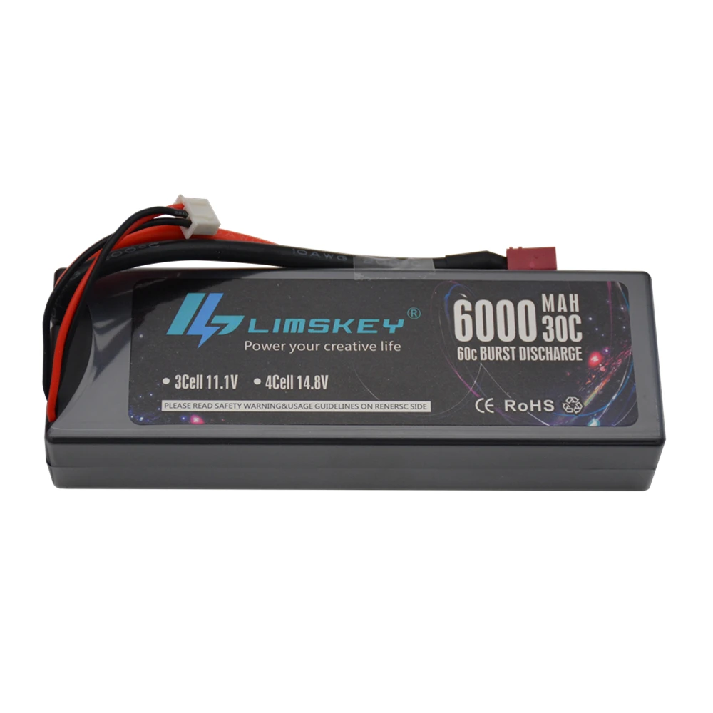 Limskey 6000mAh RC LiPo батарея для RC 2S 30C LiPo 7,4 V для RC автомобиля грузовика Танк Losi Slash Truggy