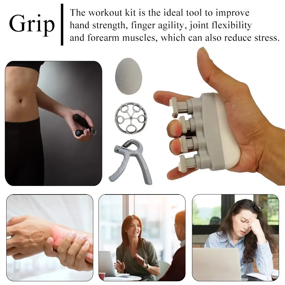 Fitness Equipment Arms Hand Grip Strengthener Forearm Grip Workout Grip Training Kit Adjustable Hand Gripper Finger Exerciser