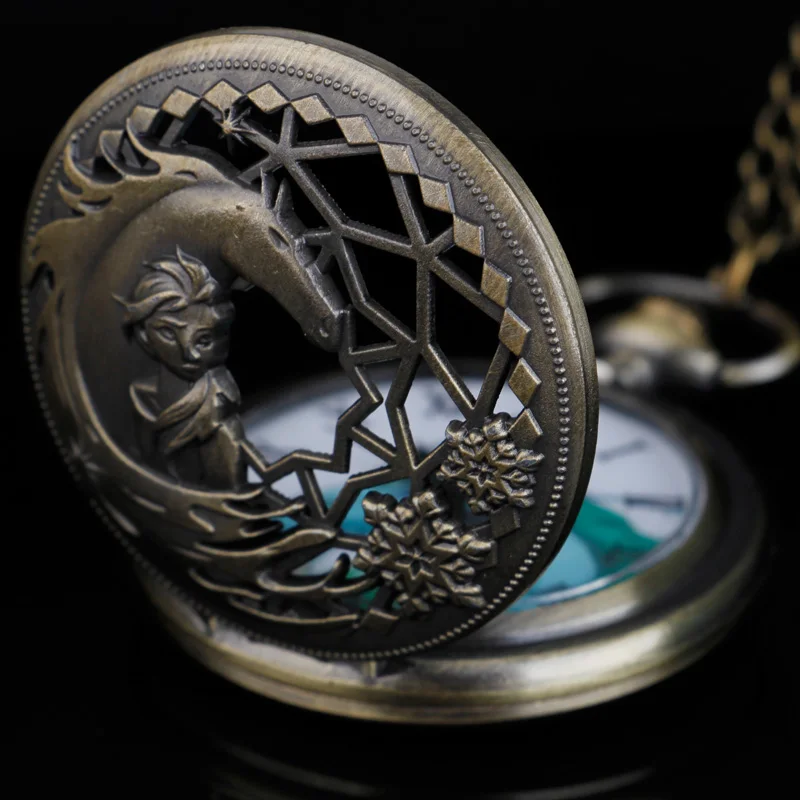 Anime Themed Quartz Pocket Watch 컬러 다이얼 숙녀 친구 어린이 선물 시계 목걸이 체인 cadeau femme