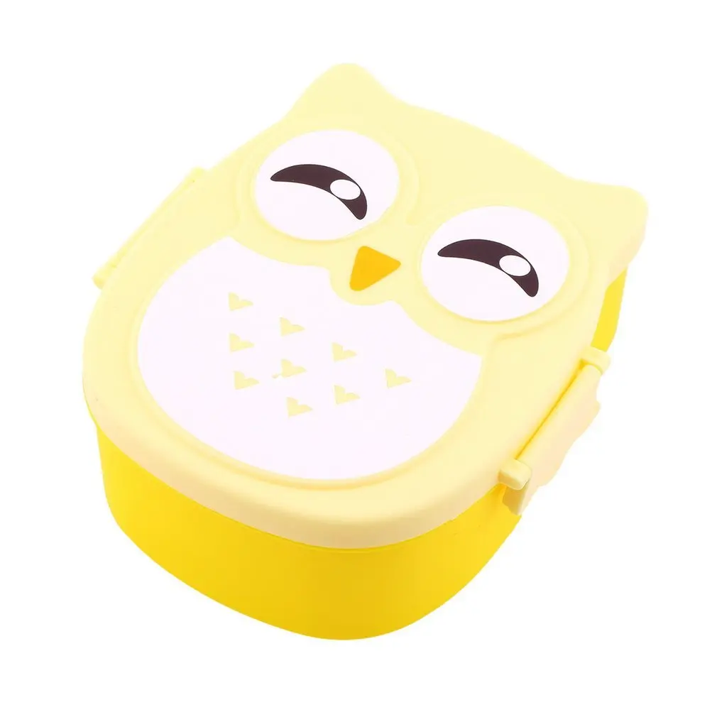 

1050ml Cartoon Owl Tableware Food Fruit Storage Container Portable Bento Box Food-safe Food Outdoor Camping Lunch Dinnerware Box