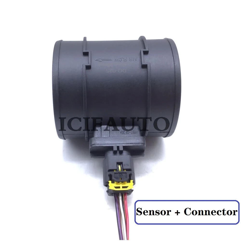 Mass Air Flow Meter Sensor e Conector, 0281002912 para Chevrolet Saab