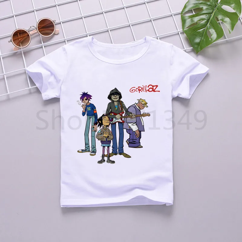 Gorillaz/рок-группа чакахан лапша Мурдок руссель футболка с принтом Футболки для