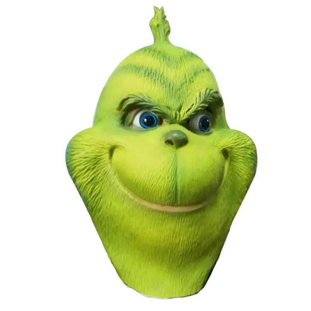 

Latex Green Grinch Mask, Scary Grinch Mask, Latex Grinch Mask Halloween Party for Adult xxf.