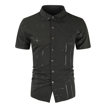 

Male Short Sleeve Tops Casual Shirt Men's Slim Fit Brand Shirts Basic Plus Size Sale Shirts Dropshipping cotton clothes