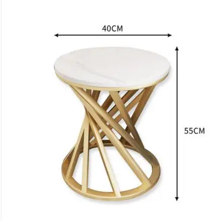 Простая в современном скандинавском стиле искусственный мраморный журнальный столик угловой боковой Диванный угловой Балконный кованый Маленький журнальный столик - Цвет: 3