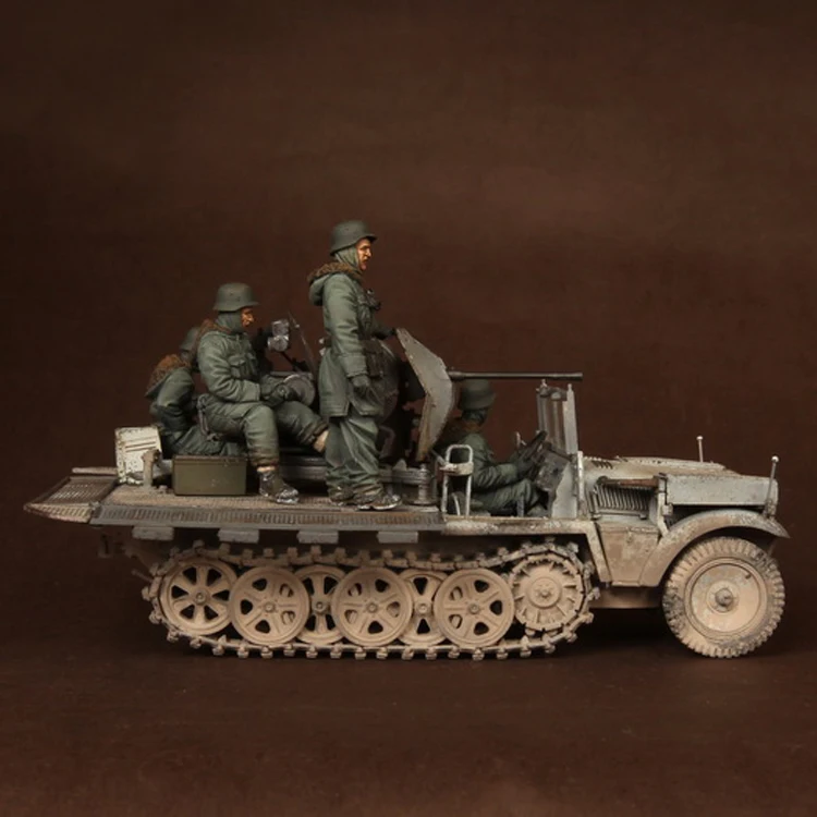 1/35 полимерная Модель Строительный набор фигурка солдат 5 фигурок(без транспортного средства