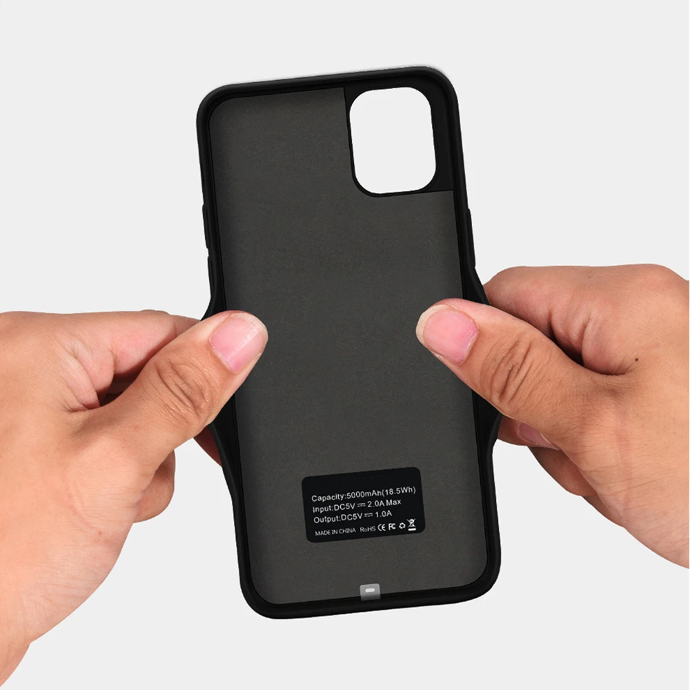 Портативный внешний аккумулятор для iPhone 11/iPhone 11 Pro MAX, Расширенный чехол для аккумулятора телефона для iPhone 11Pro, противоударный чехол для зарядного устройства