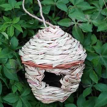 

New Birdcage Accessories Decorative Birdcage Parrot Hand-Woven Hanging Birdhouse Small Castle