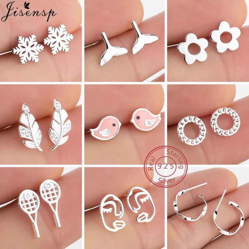 925 Sterling Silver 3 Flowers Kids Girl Women Stud Earrings Jewellery Gift 