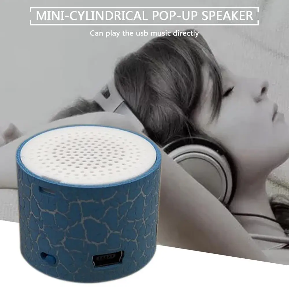 

Wireless Bluetooth Colorful Light Small Crack Sound Speaker Audio Mobile Phone Mini Subwoofer Support TF Card / U Disk / AUX
