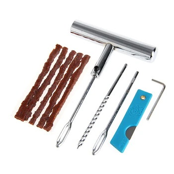

Car Truck Wheel Tire Repair Steel Tool Kit Puncture Plug Patch Mending Tool Set