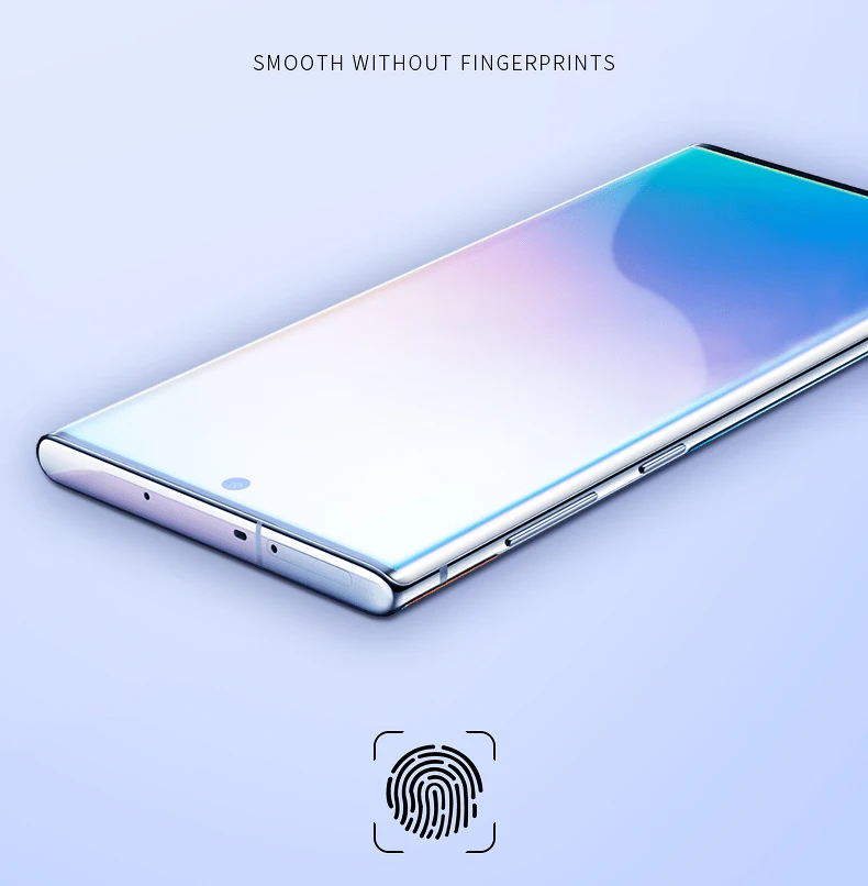 Прозрачный изогнутый УФ жидкий Полный Клей закаленное стекло для samsung Galaxy Note 10 Plus